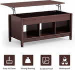 Load image into Gallery viewer, DORTALA Lift Top Coffee Table, Wood Cocktail Table w/Hidden Compartment &amp; Lower Storage Shelves, Wood Laptop Table, Lift Tabletop Home Furniture for Living Room, Guest Room, Office, Espresso