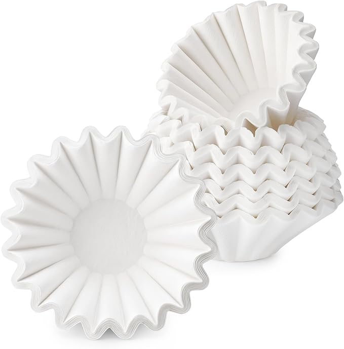 Segarty 200 Count Coffee Filter Disposable, 1-2 Cup Small Paper-made Basket Filters, 6.1in White Liners Filters for Pour Over Maker Dripper, Suitable Coffee Bar Accessories for Home, Office, Cafeteria