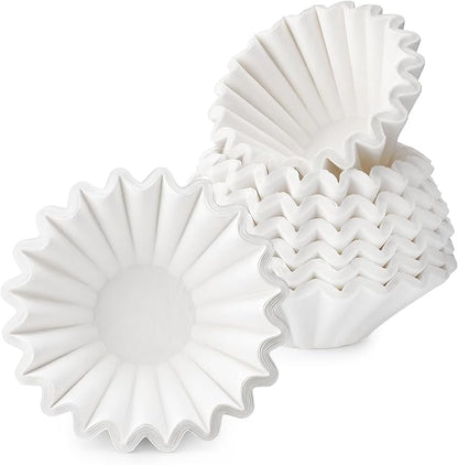 Segarty 200 Count Coffee Filter Disposable, 1-2 Cup Small Paper-made Basket Filters, 6.1in White Liners Filters for Pour Over Maker Dripper, Suitable Coffee Bar Accessories for Home, Office, Cafeteria