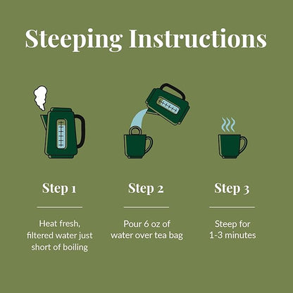 The Republic of Tea - Organic Double Green Matcha, Naturally Caffeinated Japanese Green Tea Powder and Leaves, Steeps 50 Cups