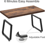 Load image into Gallery viewer, HSH Wooden Coffee Table, Industrial Rectangle Center Table, Modern Minimalist Coffee Table for Living Room, Farmhouse Wood and Metal Cocktail Tea Table for Bedroom Home Office, Rustic Brown, 47 in