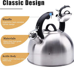 Load image into Gallery viewer, GGC 3L Tea Kettle for Stove Top, Loud Whistling Tea Kettles Water Boiler, Stainless Steel Kettle with Anti-Heat Handle and Simple Touch Button to Control Kettle Outlet