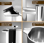 Load image into Gallery viewer, Utopia Kitchen Stainless Steel French Press Coffee Maker 12 Oz, French Press Tea Maker, Cold Brew Portable Travel Coffee Presses, Tea Press Gifts Silver