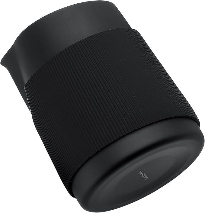 Normcore Handleless Milk Pitcher - Espresso Steaming Pitcher with Round Spout - 18/8 Stainless Steel Milk Frothing Jug, Black Non-Stick - Premium Barista Tools - Black - 15.2 oz (450 ml)