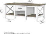 Load image into Gallery viewer, Bush Furniture Key West Coffee Table with Storage in Pure White and Shiplap Gray