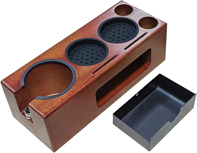 58mm Espresso Tamping Station - 8 in 1 Espresso Tamp Station and Coffee Organizer for Storage 58mm Portafilter Tamper Distributor Puck Screen Accessories