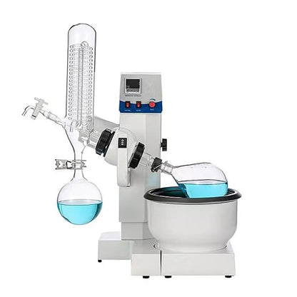 TECHTONGDA Rotary Evaporator with Automatic Lifting, 2L Lab Vacuum Evaporator, Laboratory Equipment Kit with Temperature LCD Display, Rotation Speed 20-200 RPM