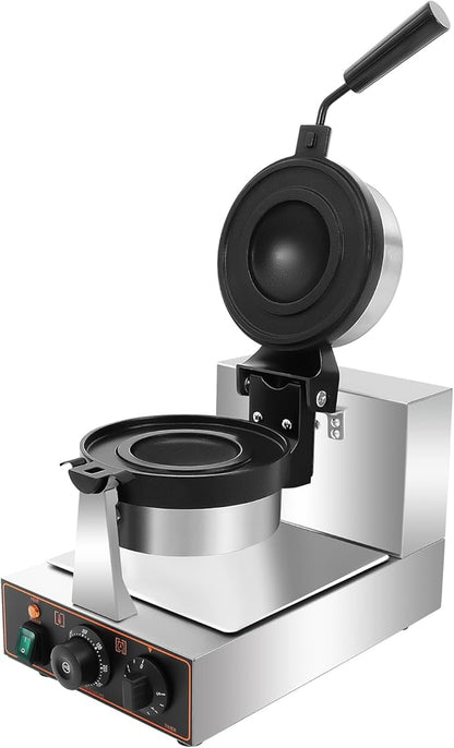 Burger Waffle Maker,Commercial Electric Burger Panini Maker Machine,Non Stick Waffle Press Machine with Time & Temp Control Stainless Steel Material for Home Kitchens Breakfast Shops Schools