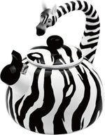 Load image into Gallery viewer, UPware Enamel on Steel Whistling Tea Kettle, Stovetop Teakettle (2.1 Quart, Zebra)