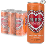 Load image into Gallery viewer, Rubro Rooibos Tea 6-Pack, Peach Iced Tea, Naturally Caffeine-Free, South African Iced Tea, Still, 6 x 300ml Cans