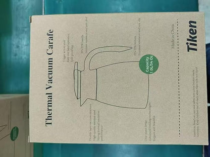 Tiken 34 Oz Thermal Coffee Carafe, Stainless Steel Insulated Vacuum Coffee Carafes For Keeping Hot, 1 Liter Beverage Dispenser (Copper)