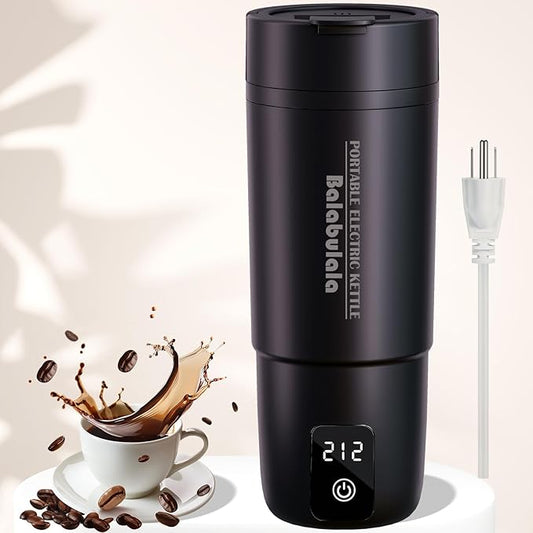 Travel Electric Kettle, Balabulala Portable Water Boiler with 6 Variable Presets,Small Electric Kettle with Keep Warm Temperature Controls & Boil Dry Protection, 17oz