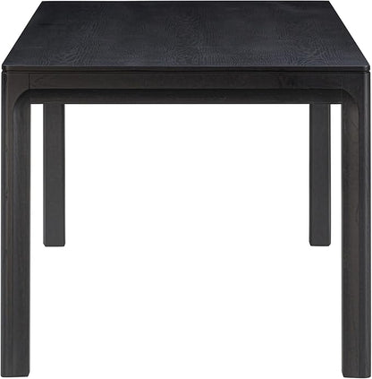 NTC Flow 71 Inch Modern Design, Rectangular Dinner Table for Dining Room, Living Room Furniture, Effortless Assembly, Burnt Black