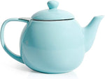 Load image into Gallery viewer, Sweese Teapot, Porcelain Tea Pot with Stainless Steel Infuser, Blooming &amp; Loose Leaf Teapot - 27ounce, Turquoise