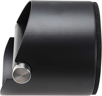 Espresso Knock Box, Stainless Steel Coffee Grounds Knock Box, With Removable Knock Bar and Non-Slip Rubber Base (Black)