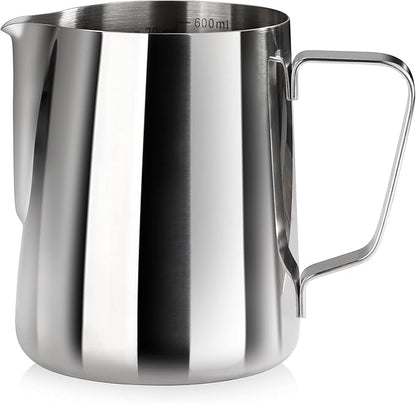 New Star Foodservice Commercial Grade Stainless Steel 18/8 Frothing Pitcher (20-Ounce (Frothing Pitchers))