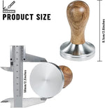 Load image into Gallery viewer, 58mm Coffee Tamper Espresso Press with Tamper Mat Tamper with 304 Stainless Steel Base Wooden Handle Barista Espresso Machines Accessory (58mm)
