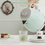 Load image into Gallery viewer, Electric Tea Kettle, 1500W /1.0L Hot Water Boiler Heater Pot, Retro Small Electric Kettle, 100% Stainless Steel BPA Free Electric Teapot, Auto Shut-Off &amp; Boil-Dry Protection