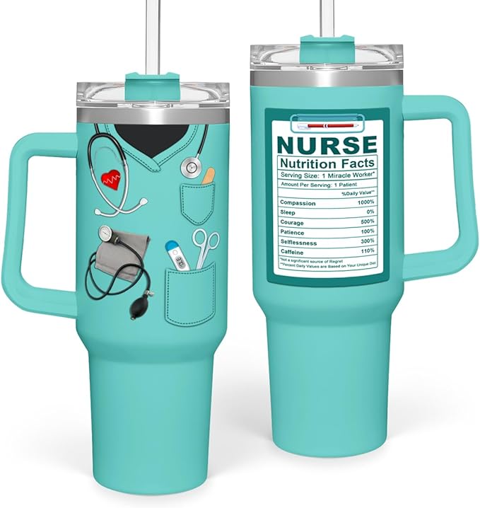 Nurse Gifts 40oz Stainless Steel Insulated Tumbler - Coffee Cup for Nurses Week, Appreciation Gifts