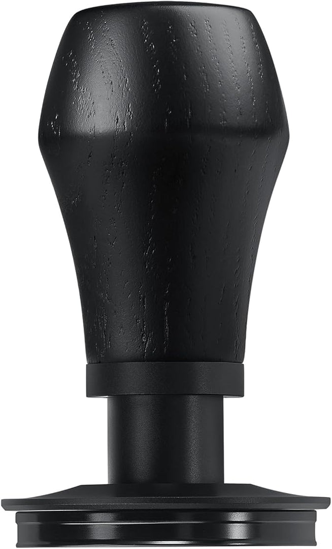 Normcore 53.3mm Espresso Coffee Tamper V4 - Spring Loaded Tamper With Titanium PVD Coating Ripple Base -15lb / 25lb / 30lbs Replacement Springs, Genuine Black Oak Wood Handle
