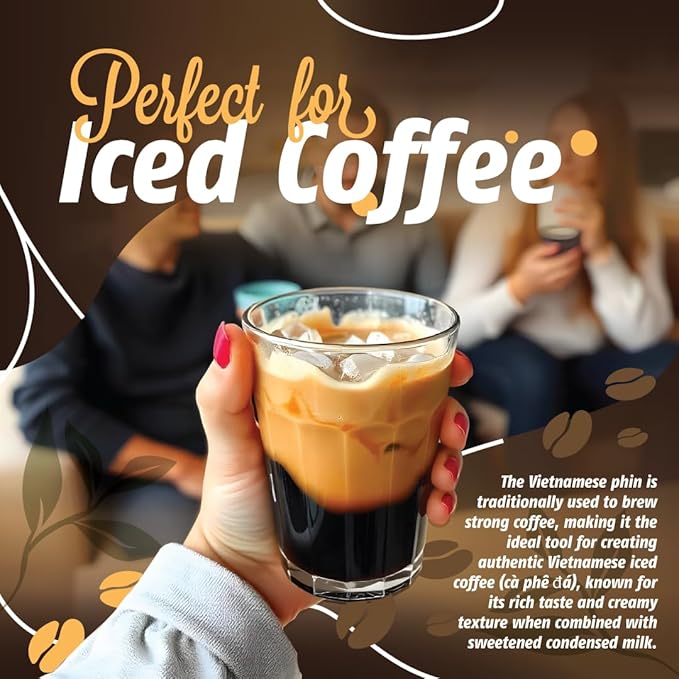 Birdee Vietnamese Coffee Dripper - 16 oz, Stainless Steel, Large Drip Filter, Durable, Dishwasher Safe, Home Use, Travel, Camping, Gift Sets