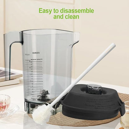 For Vitamix Blender Pitcher 48oz Fit for Quiet One VM0100A 15978 16016 36019 VM0145 Commercial BarBoss Advance Drink Machine Touch & Go Blender Container Cup Jar Jug Parts(with a cleaning bursh)
