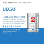 Load image into Gallery viewer, illy Whole Bean Coffee - Perfectly Roasted – Classico Decaf Roast - with Notes of Caramel, Toasted Bread &amp; Chocolate - 100% Arabica Beans - No Preservatives – 8.8 Ounce, 6 Pack