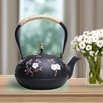 Load image into Gallery viewer, Cast Iron Kettle Teapot, Japanese Style Tetsubin, Cast Iron Tea Kettle with Stainless Steel Infuser for Loose Tea, Internal Enamel Iron Tea Pots for Stovetop Safe(40.2oz/1200ml)