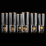 Load image into Gallery viewer, DUJUST Cool Shot Glasses (2oz), Shot Glass Set Decorated with 24K Gold Leaf Flakes, ONE OF A KIND, Cool &amp; Cute Shot Cups, BPA-Free &amp; Lead-Free, Perfect for Décor &amp; Collection, Gift Choices - 6 pcs