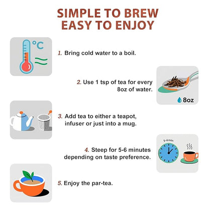 Soeos Organic Red Rooibos Loose Leaf Tea, 16 Ounce (1LB), Naturally Caffeine-Free Herbal Tea, USDA and Non-GMO Certified, Gluten Free, Keto Friendly, Rich Aroma & Smooth Flavor, South African Grown, Perfect for Hot or Iced Tea