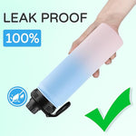 Load image into Gallery viewer, DOMICARE Insulated Water Bottle, 22 oz Vacuum Insulated Stainless Steel Reusable Sports Bottle with Straw Lid &amp; Spout Lid for Travel, Camping, Bike, Leakproof, Blue/Pink, 8 Pack