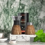 Load image into Gallery viewer, asobu Insulated Pour Over Coffee Maker (32 oz.) Double-Wall Vacuum, Stainless-Steel Filter and Take on the Go Carafe (Wood)