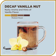Don Francisco's Premium Decaf Vanilla Nut Flavored Ground Coffee: 99.7% Caffeine-Free, 100% Arabica Beans, Rich Aroma, Perfect for Drip, Pour-Over, and French Press (3 X 12 oz Bag)