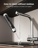 Load image into Gallery viewer, Maestri House Rechargeable Milk Frother with Stepless Speed Control, LunaFro Max Handheld Electric Foam Maker Waterproof Drink Mixer Foamer with Stand &amp; Detachable Whisks for Lattes, Cappuccino