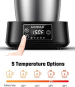 Load image into Gallery viewer, 5-in-1 Milk Frother and Steamer, 17oz Detachable Frother with Adjustable Temperature, Stainless Steel Milk Steamer, Hot &amp; Cold Foam Maker for Coffee, Latte, Hot Chocolate, Dishwasher Safe