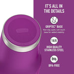 Load image into Gallery viewer, THERMOS Stainless Steel Cup Holder Mug - 40 Ounce, Plum - Insulated Tumbler with Lid and Straw, Plus Leak-Resistant Slide Lock