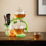 Load image into Gallery viewer, Magnetic Glass Tea Pot, Lazy Kungfu Tea Set, Sturdy High Borosilicate Glass TeaPot, Semi Automatic Drip TeaPot, Magnetic Rotation Heat Resistant Teapot, Suitable for home/office Reception