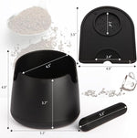 Load image into Gallery viewer, Knock Box Large Capacity Design Espresso Knock Box Tamping Mat Espresso Machine Accessories Set of 2 with Removable Knock Bar and Anti-Slip Base for Home Office Barista Tools for Bar Shop