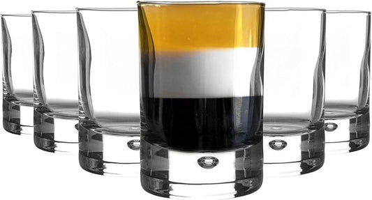 Bormioli Rocco Barglass Set of 6 Heavy Base Shot Glasses - 1.7 oz. - Made In Italy.