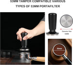 Load image into Gallery viewer, 53mm Espresso Tamper,Spring Loaded Tamper with Stainless Steel Flat Base,Compatible with 53mm Portafilter,Coffee Tamper for Coffees Enthusiast and Home Barista