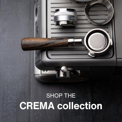Crema Coffee Products 51mm Hand Tamper & Coffee Distributor|Compatible with Delonghi Dedica & La Specialista Portafilter|Double-Sided, Adjustable Depth Tool|Made with Durable 304 Stainless Steel|Black