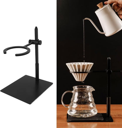 Pour Over Coffee Stand, Aluminum Alloy Pour Over Coffee Station Dripper Stand Adjustable Antislip Coffee Dripper Stand for Home or Office