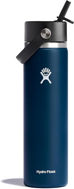 Load image into Gallery viewer, Hydro Flask Water Bottle - Insulated Stainless Steel - Wide Straw Lid, Non Spill, Leakproof in 24 Oz Indigo Blue