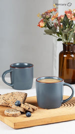 Load image into Gallery viewer, famiware Mercury Coffee Mugs 13 oz, Coffee Mugs Set of 6 with Handle, Cups for Latte, Hot Tea, Cappuccino, Mocha, Cocoa, Charcoal