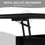 Load image into Gallery viewer, Lift Top Coffee Table with Storage, Black Lift Top Coffee Table with Drawers and Hidden Compartment, Multi-Functional Center Table, Lift Tabletop Dining Center Table for Home Living Room Office