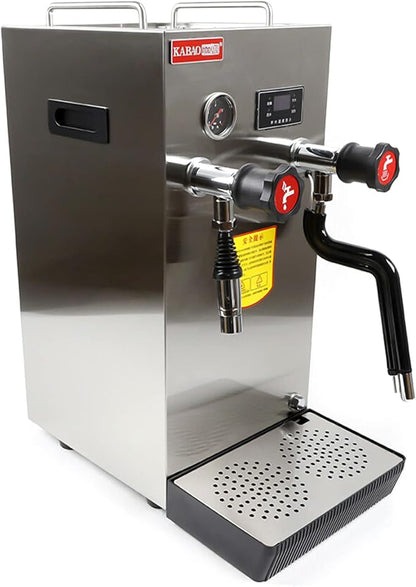 Commercial 2500W Electric 8L Water Boiling Steam Machine, Professional Coffee Milk Foam Steam Milk Bubble Water Boiling Machine LCD Display For Coffee Dessert Shop