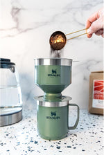 Load image into Gallery viewer, Stanley Perfect Brew Pour Over Set | 12 oz Camp Mug with Lid Included | Drip Coffee Maker with Reusable Filter | Insulated Stainless Steel | BPA-Free | Cream Gloss