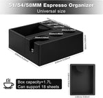 Load image into Gallery viewer, PUSEE Espresso Knock Box &amp; Tamp Station, 9 in 1 Espresso Organizer, Fit 51,54,58MM Tamper, Distributor, Portafilter &amp; Puck Screen Accessories, Detachable Knock Box