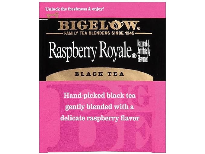Bigelow 003401 Raspberry Black Tea, Raspberry, 0.34 lbs, 28/Box