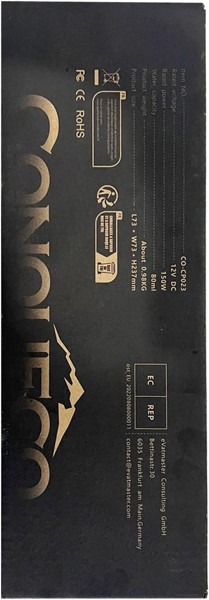 CONQUECO Portable Espresso Coffee Machine: 12V Electric Small Travel Expresso Maker - Self Heating 8 Cups Battery Powered Compatible for Nespresso Capsule - for Camping RV Hiking Office (Forest Green)